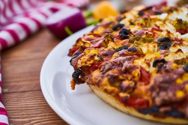 Veggie supreme pizza for catering